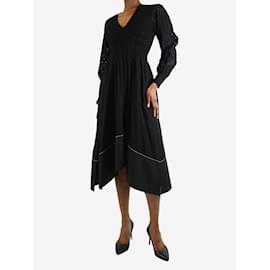 Proenza Schouler-Black cutout shirred midi dress - size XS-Black