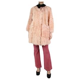 Marni-Pink fur coat - size UK 6-Pink