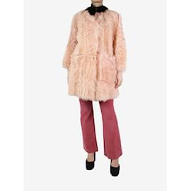 Marni-Abrigo de piel rosa - talla UK 6-Rosa