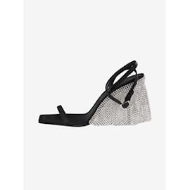 Autre Marque-Black crystal-embellished sandal heels - size EU 38-Black