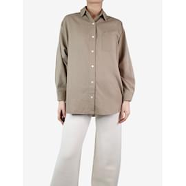 Autre Marque-Camisa oversize de seda marrón - talla XS-Castaño