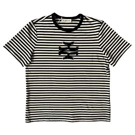 Tory Burch Haut en coton à rayures logo Multicolore