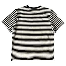 Tory Burch-Logo stripes cotton top-Multiple colors