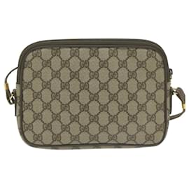 Gucci-GUCCI GG Supreme Sac à bandoulière PVC Cuir Beige 007 14 6428 Ep d'authentification3106-Beige