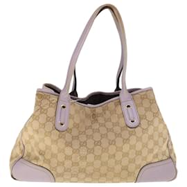 Gucci-GUCCI GG Canvas Einkaufstasche Beige 163805 Authentifizierung1492-Beige