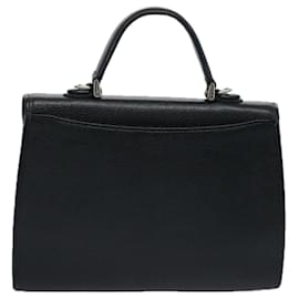 Autre Marque-Burberrys Hand Bag Leather Black Auth bs11684-Black