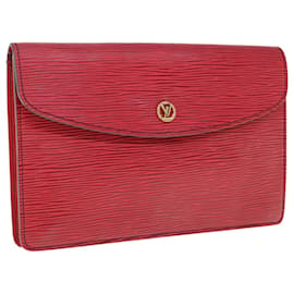 Louis Vuitton-LOUIS VUITTON Epi Montaigne 23 Clutch Bag Red M52667 LV Auth th4539-Red