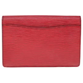 Louis Vuitton-LOUIS VUITTON Epi Montaigne 23 Bolsa embreagem vermelha M52667 LV Auth th4539-Vermelho