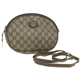 Gucci-GUCCI GG Supreme Shoulder Bag PVC Beige 007 104 Auth ep3079-Beige