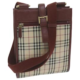 Burberry-Bolsa de ombro BURBERRY Nova Check Canvas Bege Auth ep3200-Bege