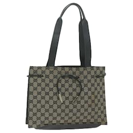 Gucci-Bolso tote de lona con GG de GUCCI Beige 002 1053 autenticación 65018-Beige