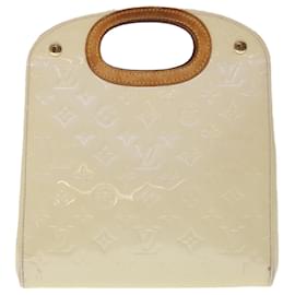 Louis Vuitton-Bolsa de mão LOUIS VUITTON Monogram Vernis Maple Drive Perle M91378 LV Auth ep3024-Outro
