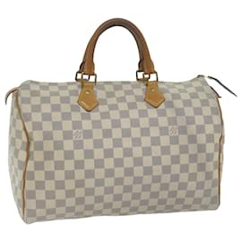 Louis Vuitton-Louis Vuitton Damier Azur Speedy 35 Hand Bag N41535 LV Auth 64849-Other