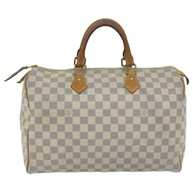 Louis Vuitton-Louis Vuitton Damier Azur Speedy 35 Hand Bag N41535 LV Auth 64849-Other