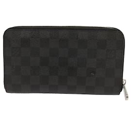 Louis Vuitton-LOUIS VUITTON Damier Graphite Zippy Organizer Long Wallet N63077 LV Auth bs11749-Other