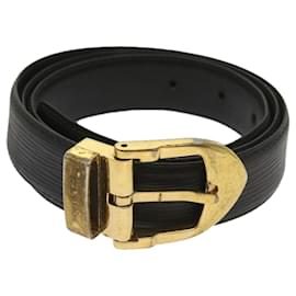 Louis Vuitton-Louis Vuitton Epi Belt 34.3""-38.2"" Black LV Auth ti1521-Black
