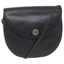 Christian Dior-Christian Dior Shoulder Bag Leather Black Auth fm3173-Black