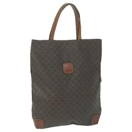 Céline-CELINE Macadam Canvas Hand Bag PVC Brown Auth yk10347-Brown
