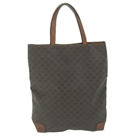 Céline-CELINE Macadam Canvas Hand Bag PVC Brown Auth yk10347-Brown