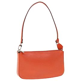 Louis Vuitton-LOUIS VUITTON Epi Pochette Accessoires Pouch Orange Pimon M40778 LV Auth 65403-Other,Orange
