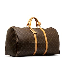 Louis Vuitton-Keepall marrom do monograma Louis Vuitton 60 Mala de viagem-Marrom