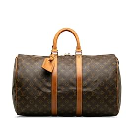 Louis Vuitton-Brown Louis Vuitton Monogram Keepall 45 Travel bag-Brown