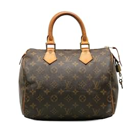 Louis Vuitton-Monograma Speedy Brown Louis Vuitton 25 Saco de Boston-Marrom