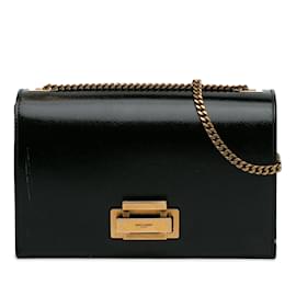 Saint Laurent-Black Saint Laurent Art Deco Flap Bag-Black