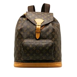Louis Vuitton-Brown Louis Vuitton Monogram Montsouris GM Backpack-Brown