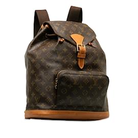 Louis Vuitton-Brown Louis Vuitton Monogram Montsouris GM Backpack-Brown