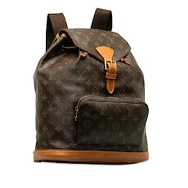 Louis Vuitton-Sac à dos marron Louis Vuitton Monogram Montsouris GM-Marron