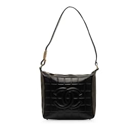 Chanel-Black Chanel CC Choco Bar Shoulder Bag-Black