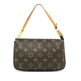 Louis Vuitton-Brown Louis Vuitton Monogram Pochette Accessoires Baguette-Brown