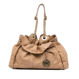 Dior-Tan Dior Cannage Le Trente Shoulder Bag-Camel