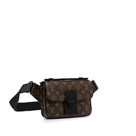 Louis Vuitton-Brown Louis Vuitton Monogram S Lock Sling Belt Bag-Brown