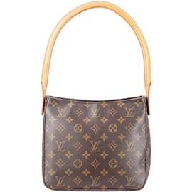 Louis Vuitton-Louis Vuitton Canvas Monogram Looping MM Umhängetasche-Braun