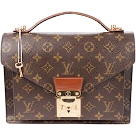Louis Vuitton-Louis Vuitton Canvas Monogram Monceau Handbag-Brown