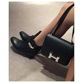 Hermès-Iconic Neo Ankle Boots with Kelly Lock-Black