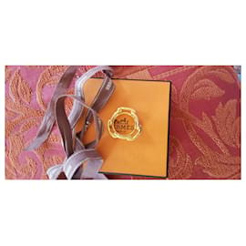 Hermès-Anillo de bufanda-Dorado