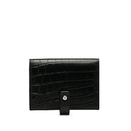 Autre Marque-Embossed Leather Sac de Jour Card Case 507604-Other
