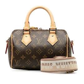Louis Vuitton-Louis Vuitton Monogram Speedy 20 Handbag 2WAY M46234 Brown PVC Leather in Great Condition-Brown