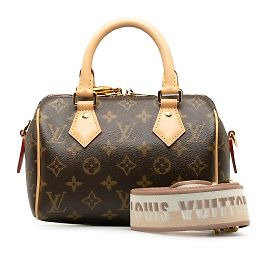 Bolsa Louis Vuitton Monogram Speedy 20 2WAY M46234 em couro PVC marrom em ótimo estado Marrom