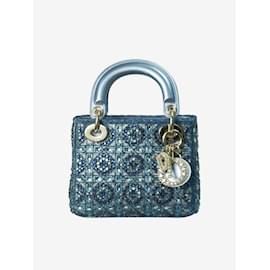 Christian Dior-Blue 2022 mini embellished Lady Dior bag-Blue