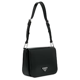 Prada-Bolso satchel Spazzolato negro de Prada-Negro