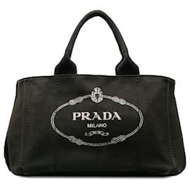 Prada-Schwarze Canapa-Logo-Tasche von Prada-Schwarz