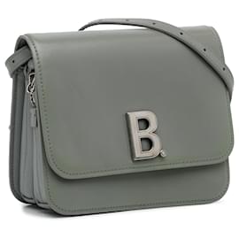 Balenciaga-Balenciaga Gray Small B Crossbody Bag-Grey