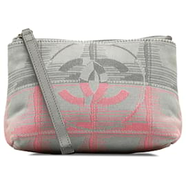 Chanel-Chanel Gray New Travel Line Pouch-Pink,Grey