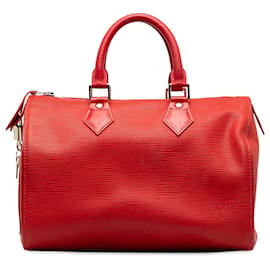 Louis Vuitton-Louis Vuitton Red Epi Speedy 30-Roja