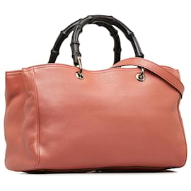 Gucci-Gucci Pink Medium Bamboo Shopper-Pink