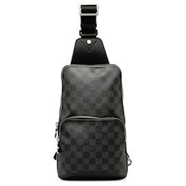 Louis Vuitton-Louis Vuitton Black Damier Graphite Avenue Sling-Black